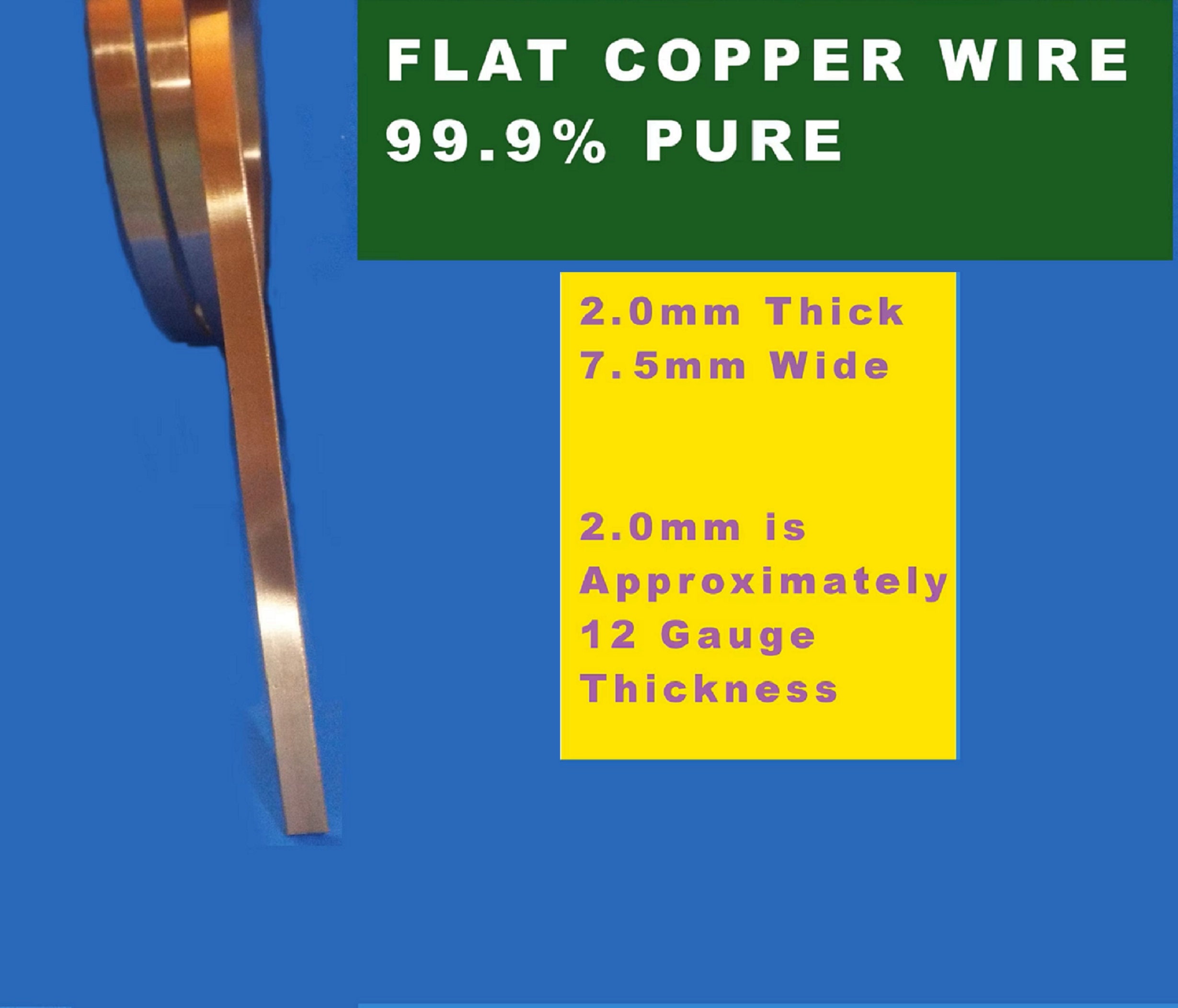 Round Copper Wire 8 Gauge .999 Pure Copper Wire 8 AWG 