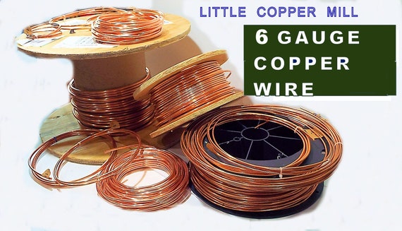 Round Copper Wire 6 Gauge .999 Pure Copper Wire 6 AWG 