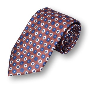 LESLIE Men&#39;s Floral Print Necktie, Skinny Necktie, Wedding Tie, Groom Tie, Tie for Men, Necktie for Man, Men Fashion Necktie, Neckwear Tie