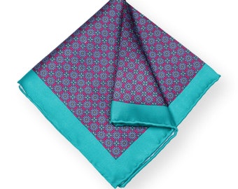 Men's Pocket Square, Floral Printed, Wedding Pocket Square, Groom Pocket Square, Pocket Square for Men, Pocket Square, Fashion Pocket Square