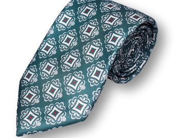 BEN Men&#39;s Floral Printed Necktie, Skinny Necktie, Wedding Tie, Groom Tie, Tie for Men, Necktie for Man, Men Fashion Necktie, Neckwear Tie