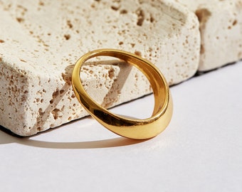 gold irregular ring,  irregular shape ring, unique design gold ring