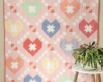 Heart Shine Quilt Pattern -Paper Copy