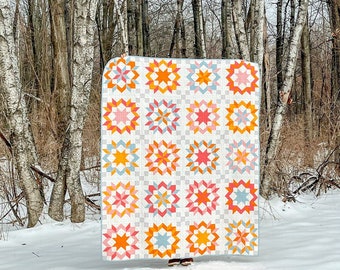 Wooden Rose Quilt Pattern- PDF Download
