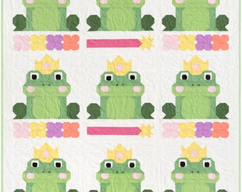 Fairy Tale Frogs Quilt Pattern - Paper Copy
