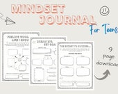 Mindset Journal | Teen Growth Mindset | Printable |Gratitude Journal | School Counselors | Back to School |Teachers|Homeschool