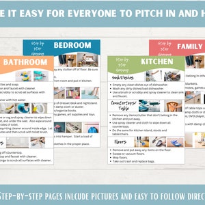 Printable Chore Cards Bundle | Digital Download | Make Cleaning Easy for the Whole Family | Room by Room