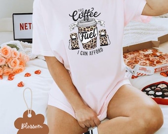 Coffee Lover Gift, But First Coffee, Funny Leopard Print Tee, Coffee Enthusiasts, Gift for Her, Cheetah Design, Clothes for Mom, Oversized
