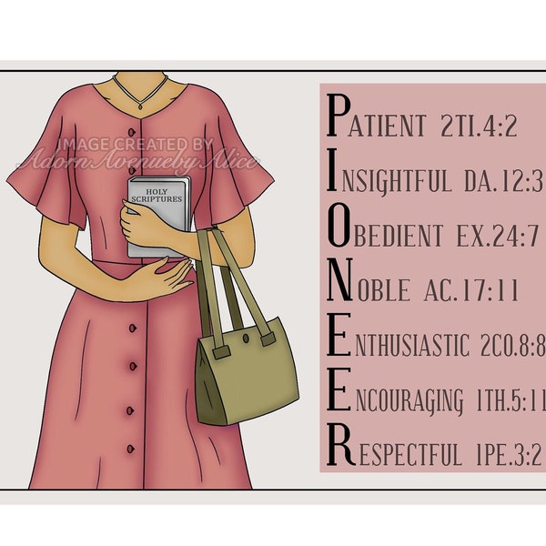 Pioneer School Gift Card, JW Printable gifts 2024 Instant digital cards for JW sisters & women, regular pioneers clipart, Jehovah's Witness