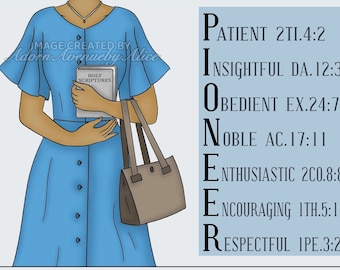 Pioneer School Gift Card, JW Printable gifts 2024, Instant digital cards for JW sisters & women, regular pioneers clipart, Jehovah's Witness