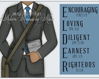 JW Gifts ideas for Men Jehovah's Witness Elders Brothers, elder meeting 2024, Greeting Card Digital Instant Download, English, Gifts for him