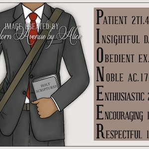 Idee regalo JW per i fratelli Pioneer Men Scuola di pionieri regolari, riunione dei pionieri 2024 idee regalo per lui, download digitale istantaneo clip art jw