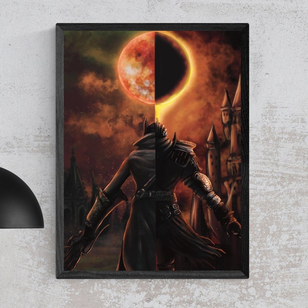 Dark Souls / Bloodborne fanart | Video Game art | wall art | Dark souls art | Bloodborne art | Dark souls art | Elden Ring art | gaming art