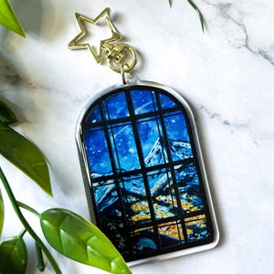 Velaris City of Starlight Window keychain | Acotar | epoxy keychain | Bookish | Book lover | Booktok| Acotar sticker | Night Court