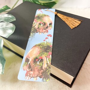 Mushroom Skull Bookmark | Skull Bookmark | Gouache painting | Painting Bookmark | Skull Bookmark | Mushroom Bookmark