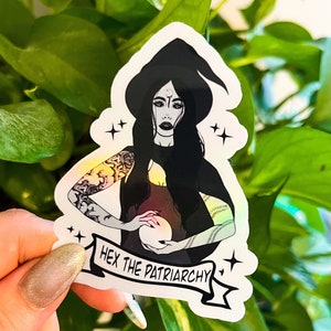 Hex the Patriarchy Holographic sticker | feminist | witchy | witchcraft | spells | witch sticker | feminist gifts | feminist stickers |Witch