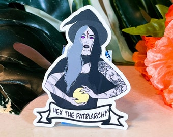 Hex the Patriarchy Metallic sticker | feminist | witchy | witchcraft | spells | witch sticker | feminist gifts | feminist stickers |Witch