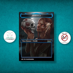 Sexy Merfolk Token| Merfolk Token | Trading Card Token | Trading Card | Mermaid | Siren