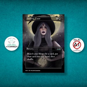 Bruja Lunar - Tudor Demoníaco Proxy / proxy / Arte original / Tarjeta coleccionable / Proxy / Ilustración original proxy / Bruja