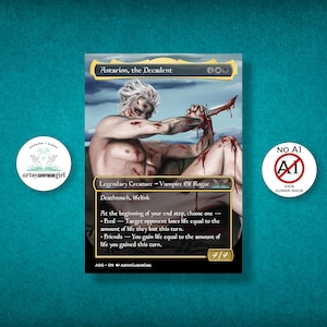 Astarion AZUL, El Comandante Decadente Proxy / Proxy Astarion / Proxy BG3 / Astarion / Proxy / Tarjeta BG3 / Tarjeta Astarion