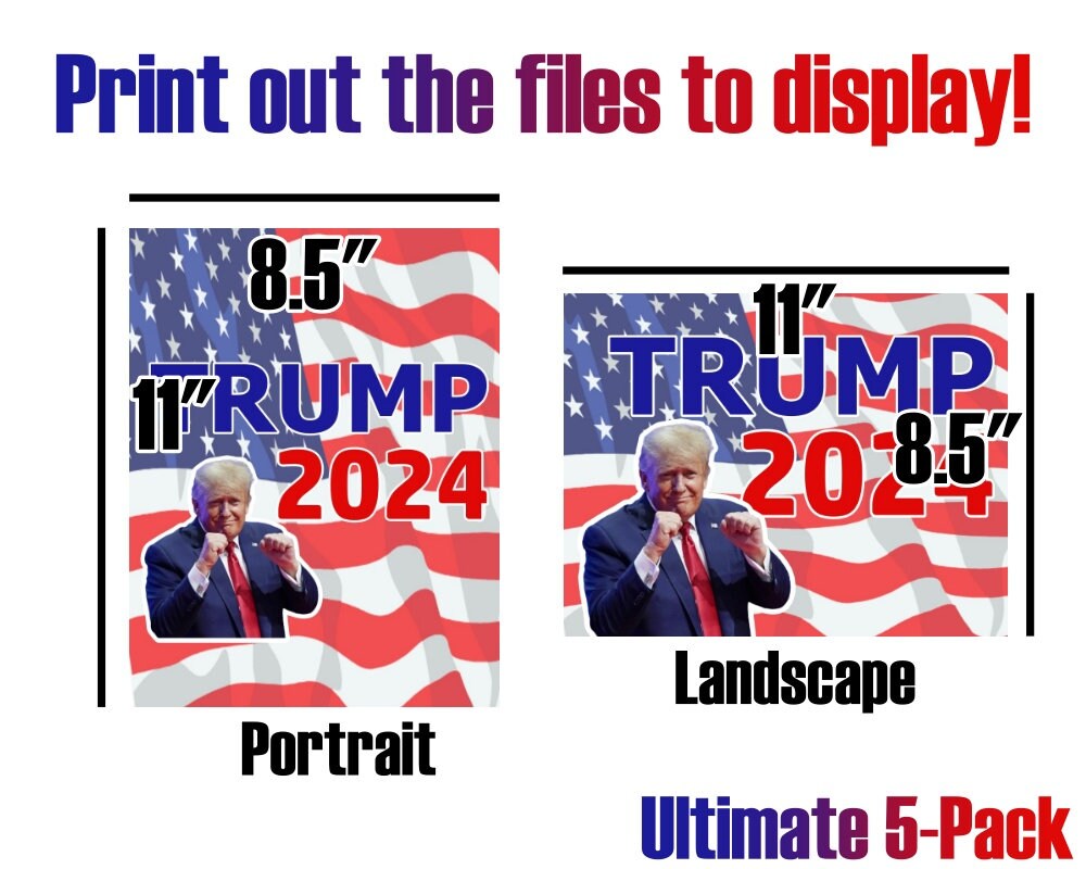 TRUMP 2024 Wallpapers & More, 5pack Donald Trump Republican Background