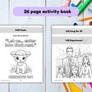 JW Kids Ages 6-13 Enter Into God's Rest 26 Page Activity Workbook 2023 Circuit Assembly Printable Worksheets for Jehovah's Witness image 2
