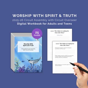 JW Worship with Spirit and Truth 2025-26 Werkboek kringvergadering | Digitaal notitieboek voor Jehovah's Getuigen, volwassenen en tieners, afdrukbare pdf