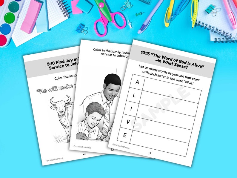 JW Kids Ages 6-13 Enter Into God's Rest 26 Page Activity Workbook 2023 Circuit Assembly Printable Worksheets for Jehovah's Witness image 5