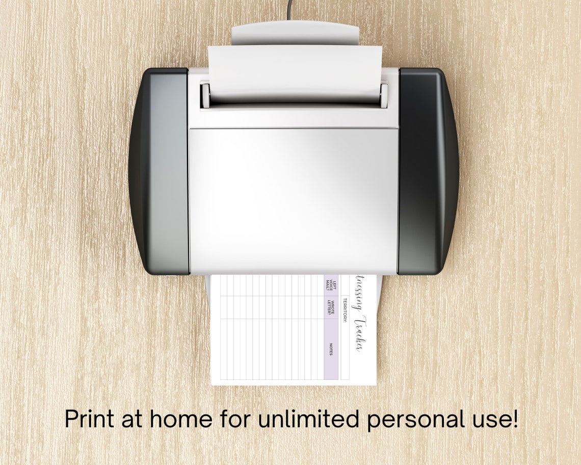 JW Telephone Witnessing Tracker Jehovah's Witness Etsy