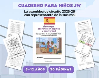 ESPAÑOL JW asamblea de circuito 2025-26 con Superintendente, Tienen que adorarlo con espíritu y con verdad, Imprimibles Testigos de Jehová