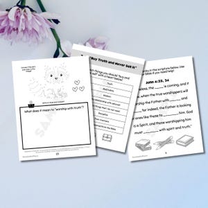 JW Kids Circuit Assembly with Circuit Overseer Activity Workbook 2025-26 Worship With Spirit Truth 30 page PDF digital download printable Bible activity activities word puzzles coloring pages scripture fill-ins Jehovah Witness children ages 5-12 family worship meeting preparation assembly season kids engagement spiritual growth education homeschool religious Christian activities instant download print home congregation assembly program circuit overseer visit materials JW families gift baptism