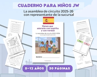 ESPAÑOL JW asamblea de circuito 2025-26 con Superintendente, Tienen que adorarlo con espíritu y con verdad, Imprimibles Testigos de Jehová