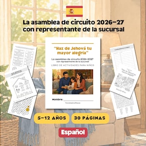 JW asamblea de circuito 2026 con representante de la sucursal: Haz de Jehová tu mayor alegría / Imprimibles para los Testigos de Jehová