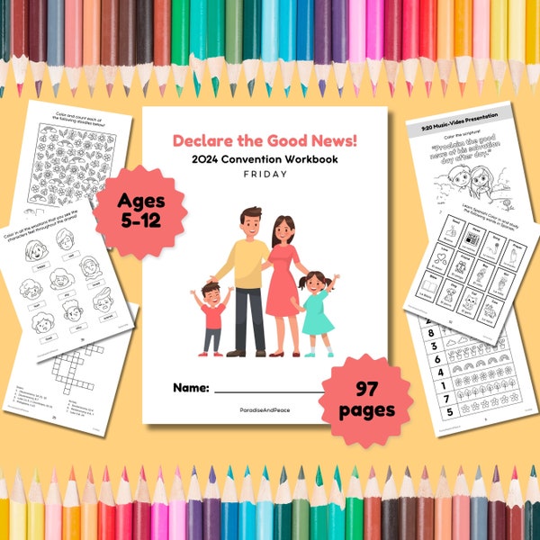 2024 Jw Convention Kids Workbook - Etsy