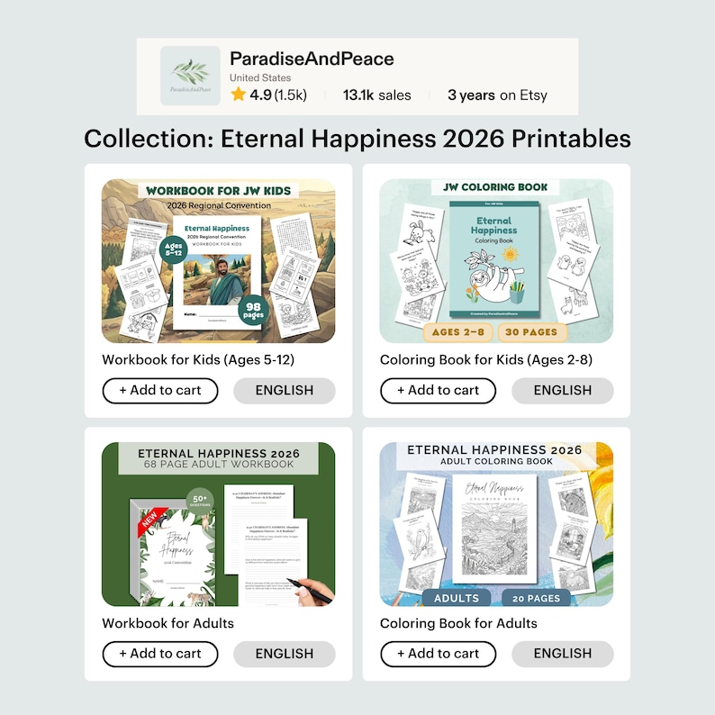 JW Kids Eternal Happiness Workbook (2026 Convention), Ages 5-12 (Digital Download) image 13