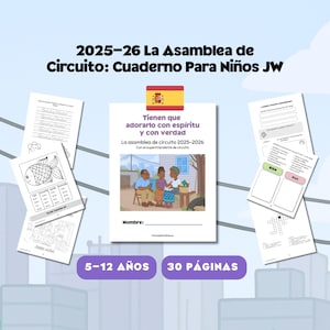 JW Niños (5-12 jaar) Tien jaar oud, 30 pagina's | Circuito 2025-26 Testigos de Jehova, JW Kids