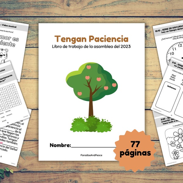 Tengan paciencia para niños 77 páginas de actividades | La asamblea del 2023 | Trabajo imprimibles | Educación para los Testigos de Jehová