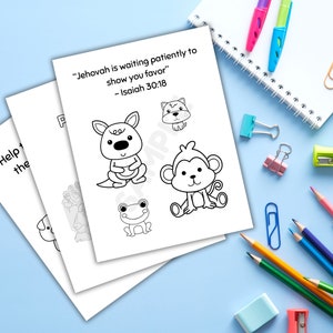 JW Young Kids 2-8 ans Exercice Patience Livre de coloriage Pages à colorier imprimables de la Convention 2023 Éducation Enfants Témoins de Jéhovah image 4