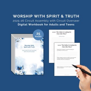 2025-26 Circuit Assembly with Circuit Overseer JW Adult & Teen Workbook, Worship With Spirit and Truth Printable PDF for Jehovah's Witnesses