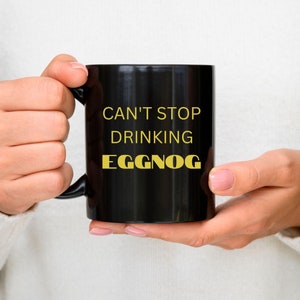Divertida taza de ponche de huevo navideño, regalo para los entusiastas del ponche de huevo, taza para bebidas navideñas