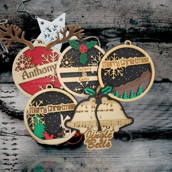Wooden Christmas Ornaments