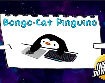 Penguin Bongo Cat Virtual Cam per Twitch, Youtube, Discord, Facebook Vitual Camara