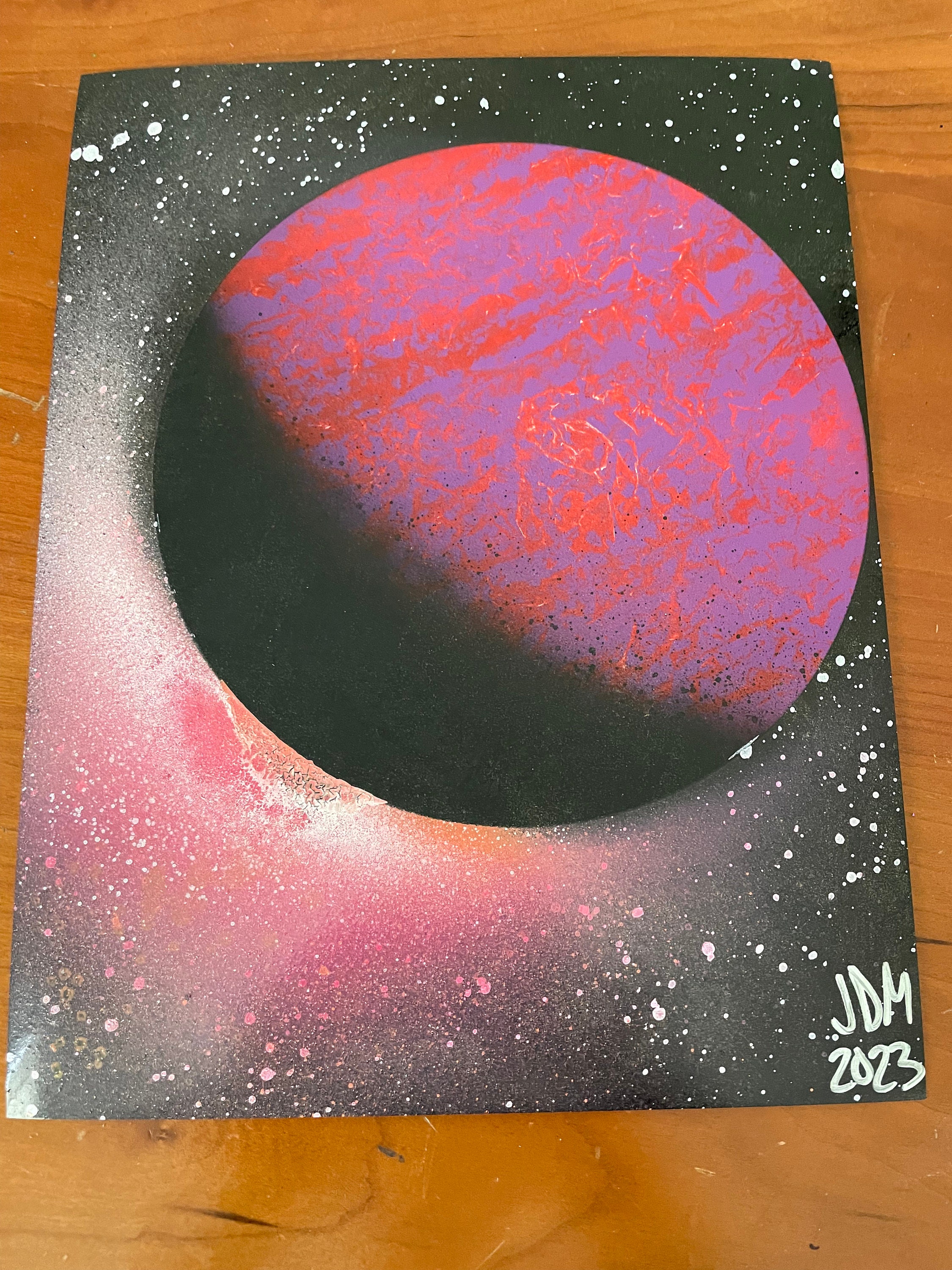 Red and Purple Spray Paint one of A Kind homemade Etsy