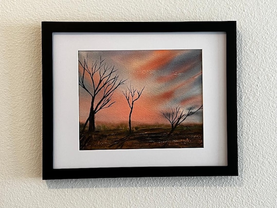 Sunset Sentinel A Gorgeous Sunset 100 % Cotton Watercolor Paper