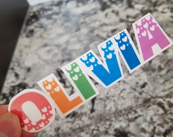 Pegatinas impermeables personalizadas con nombre: etiquetas infantiles para la escuela y la guardería