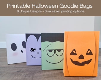 Halloween Goodie Bags: Spooky Printable Treat Bags (PDF)
