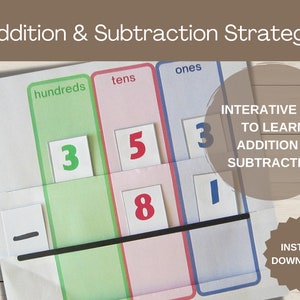 DIY Addition & Subtraction Template: Regrouping Math Aid (PDF Pattern)