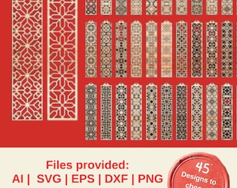 レーザーカットブックマークSVGバンドル｜春の花と蝶のデザイン（即時ダウンロード）