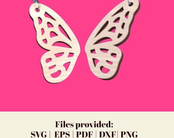 バタフライイヤリングSVGバンドル - 90年代の象徴的なバタフライをDIY