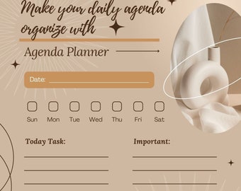 Daily To Do List Printable, Instant Download, Minimal Productivity Planner, Daily Planner, Daily Schedule, Printable, Downloadable